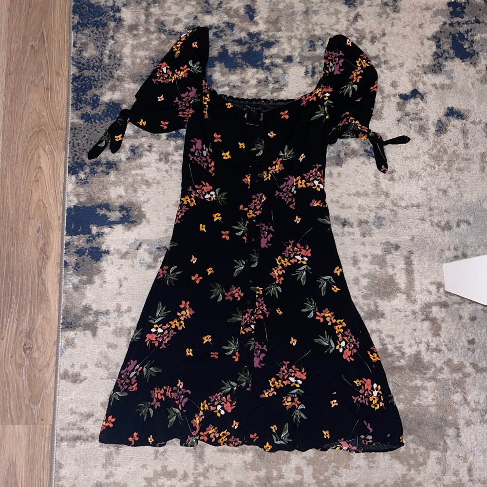 Olivaceous Floral Puff-Sleeve Dress Bloomingdales